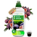 Produktbild: Purgrün® Bio-Feigendünger 1 Liter – Schnelles, gesundes Wachstum – Mit Algenextrakt & Vinasse – Extra Kalium für saftige & süße Feigen – Für den Bio-Anbau – Konzentrat für 100 Liter Gießwasser