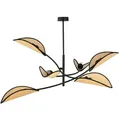 Produktbild: Deckenleuchte Lotus, Schwarz, Hellbraun, Metall, Textil, 105x59x105 cm, RoHS, CE, Lampen & Leuchten, Innenbeleuchtung, Leuchten nach Räumen, Bürolampen