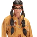 Produktbild: W WIDMANN MILANO Party Fashion - Perücke Indianer, schwarz, Kunsthaar, Langhaarperücke, Zöpfe, wilder Westen