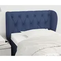Produktbild: Kopfteil Mit Ohren Blau 83x23x78/88 Cm Stoff Vidaxl