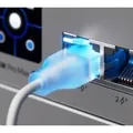 Produktbild: UniFi Etherlighting Cat.6 Patch Kabel weiß/transparent, 0,3 Meter