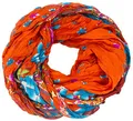 Produktbild: Ava Mia Loop Schal Schlauchschal mit Blumen gemustert 80 x 170 cm, Dunkelorange