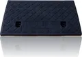 Produktbild: Auffahrrampe 50x27x7 cm | Bordsteinrampe | Auffahrkeil | Rollstuhlrampe | Schwellenrampe für Motorrad, Auto, Rollstuhl, Anhänger, Schubkarre | Auffahrhilfe - Plastikrampe | Türschwellenrampe [schwarz]