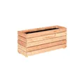 Produktbild: Mega-Holz Pflanzkübel Modulo aus Lärchenholz - Naturbelassener Blumenkasten für den Garten (DIY-Set), 90 x 30 x 39 cm, 105 L Fassungsvermögen