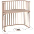 Produktbild: Babybay Beistellbett, Natur, Holz, Buche, vollmassiv, 54x96.50x96 cm, Sprossen im Normabstand, Lattenrost stufenlos höhenverstellbar, zur Sitzbank umbaubar, zum Gitterbett sehr stabil, Babymöbel, Babybetten, Beistellbetten