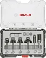 Produktbild: Bosch Fräser Set 6-teilig Schaft Ø 8 mm Trim & Eding