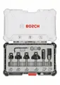 Produktbild: Bosch 6-teiliges Rand- und Kantenfräser-Set, 8-mm-Schaft. Für Handfräsen
