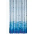 Produktbild: Ekershop Textil Duschvorhang Wassertropfen Blau 120x200cm Weiß ink.8 Ringe