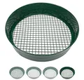 Produktbild: Sterico Gartensieb in verschiedenen Maschengrößen | Rundsieb 33cm Ø | Erdsieb für Saatgut, Erde, Kompost, Steine, Unkraut, Schotter | Stapelbar | Sehr robust | Rostgeschützt (12mm)
