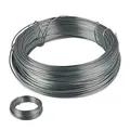 Produktbild: Relaxdays Bindedraht, 2er Set, 1mm Ø, 50m Länge, verzinkt, dünn, Gartenarbeit & Basteln, rostfreier Draht, Stahl, silber
