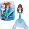 Produktbild: Mattel Disney Prinzessin Arielle Puppe, inspiriert vom Film The Little Mermaid, Verwandlung: Mensch-Meerjungfrau Spielzeug, beweglich, Disney Geschenke, Spielzeug ab 3 Jahre, HLX13