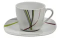 Produktbild: Kaffeetasse 20cl mit Untertasse 14,5cm Fashion Tasse Dekor Geschirr Porzellan