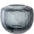 Produktbild: Leonardo Home Bellagio Tischvase - Vase aus hochwertigem Glas mit Struktur außen - Handarbeit - Höhe 10 cm, Durchmesser 11 cm - Anthrazit, 036444