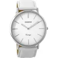 Produktbild: OOZOO Quarzuhr Vintage Uhr C9310 Weiss Lederband 44 mm