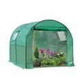 Produktbild: NATIV Robustes Foliengewächshaus, Tomaten Gewächshaus mit 2 Fenstern, Tomatenzelt aus Stabiler Gewächshausfolie, Tomatenhaus mit aufrollbarer Türe, Überwinterungszelt für Pflanzen 300 x 200 x 200 cm