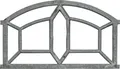 Produktbild: Fenster grau Stallfenster Eisenfenster Scheunenfenster Eisen 89cm Antik-Stil (o)