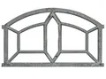 Produktbild: Fenster grau Stallfenster Eisenfenster Scheunenfenster Eisen 89cm Antik-Stil (o)