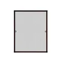 Produktbild: APANA Fliegengitter Fenster 130x150 cm braun - Alurahmen & robustes Fiberglasgewebe – Insektenschutz ohne Bohren mit Bürstendichtung – montagefertig – Fliegennetz