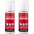 Produktbild: 2x EVERGLUE Aktivator Spray für Sekundenkleber, Aushärtebeschleuniger, 2*200ml
