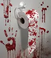 Produktbild: FIESTAS GUIRCA | Scherzartikel Blutiger Tatort Klopapier (30m) zweilagig - Gruseliges Toilettenpapier - Witziges Geschenk oder Halloween Deko für Killer Partys