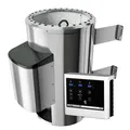 Produktbild: KARIBU Saunaofen, max. 80° C, 3,6 kW, inkl. externer Steuerung - silberfarben