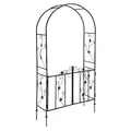 Produktbild: Rosenbogen mit Türe Toren Torbogen Gartentor Rankgitter Rankhilfe Pergola Metall 112x37x214 cm