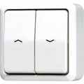 Produktbild: Jung 609VAWW Jalousie-Wippschalter, 1-polig (1 Antrieb) 250 V ~, AP 600, alpinweiß