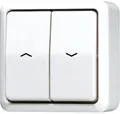 Produktbild: Jalousie-Wippschalter 10 AX 250 V ~, alpinweiß, Serie AP 600, Jung 609VAWW