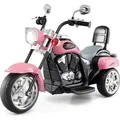 Produktbild: GOPLUS 6V Elektromotorrad für Kinder, Dreirad Kindermotorrad mit Vor-und Rückwärtsschalter, Elektrofahrzeug für Kinder ab 3 Jahre (Hellrosa) - Hellrosa
