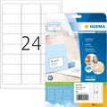 Produktbild: HERMA 4500 Adressetiketten, 25 Blatt, 63,5 x 33,9 mm, 24 pro A4 Bogen, 600 Stück