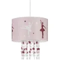 Produktbild: Relaxdays Hängelampe, Rosa, Textil, Kunststoff, Metall, 30x140x30 cm, Lampen & Leuchten, Innenbeleuchtung, Kinderzimmerlampen
