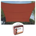 Produktbild: Perel Sonnensegel, Segel Sonnenschutz für Terrasse und Pool, wasserabweisend, UV-Schutz, 4 Edelstahl-O-Ringe, 3.6 x 3.6 m, 160 g/m², Polyester, quadratisch, Terracotta
