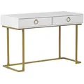 Produktbild: Beliani Konsolentisch, Weiß, Gold, Metall, 115x77x50 cm, Wohnzimmer, Wohnzimmertische, Konsolentische