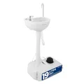 Produktbild: SereneLife Mobiles Camping Waschbecken – Tragbares Handwaschbecken mit Fußpumpe & Edelstahlhahn