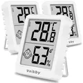 Produktbild: Hygrometer Thermometer Innen Digital 3 Stück- Luftfeuchtigkeitsmesser & white