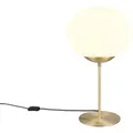 Produktbild: TRIO Leuchten LED Nachttischlampe, Dimmfunktion, LED wechselbar, Warmweiß, Groß-e schöne Tischbeleuchtung Messing mit Glas-kugel, Höhe 52cm goldfarben
