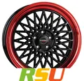 Produktbild: 4x Borbet B black rim red 7x17