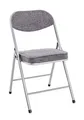 Produktbild: Klappstuhl HAKU, ohne Armlehnen, Sitz- und Rückenpolster, Bezug Textilgewebe grau, B 470 x T 530 x H 790 mm, Stahl alugrau, 4 Stück 666025