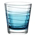 Produktbild: Leonardo Vario Struttura Trink-Glas, 1 Stück, spülmaschinenfestes Wasser-Glas, bunter Trink-Becher aus Glas, Saft-Glas, blau, 250 ml, 026838