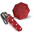 Produktbild: Knirps Regenschirm T.200 Medium Duomatic, dot art red, Taschenschirm, Auf-Zu-Automatik, 28cm, Ø 98cm