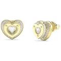 Produktbild: Guess Damen-Ohrringe Ohrstecker Herz Pave Goldfarben JUBE05551JWYGT/U