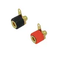 Produktbild: ARLI 40x Bananenbuchse 4 mm vergoldet 20x schwarz + 20x rot Lautsprecherstecker Boxenkabel Lautsprecher Boxen Stecker Bananen Banana Kabel Audio schraubbar bis 4mm 40 Stück