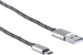 Produktbild: SHVP BS1450079 - USB-A-Stecker > USB Micro B, Nylon, braun 0,9m