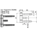 Produktbild: Zargenband 3tlg, Grösse 18, Gewinde M10x1 vernickelt