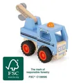 Produktbild: Small foot Abschleppwagen mit Ladekran, Holz Spielzeug Kinde Länge: 19cm NEU/OVP