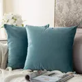 Produktbild: 2er Set Samt Soft Solid Dekorative Quadrat Wurf Kissenbezüge Set Kissen Fall ...