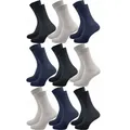 Produktbild: GAWILO Diabetikersocken für Damen - Ohne Gummibund - Ohne drückende Naht - Extra weit (9 Paar) Venensocke mit hohem Anteil Baumwolle sorgt für angenehmes Fußklima grau 35-38