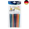 Produktbild: TSI Schulmalpinsel-Set 12tlg, Haarpinsel (Größe 1,2,4,6,8 und 10) - B