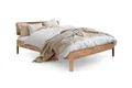 Produktbild: byoak Massivholzbett Penny - mit Holzkopfteil - Doppelbett aus Holz - 180 x 200 cm - Geölt - Wildeiche