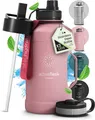 Produktbild: BeMaxx Trinkflasche Edelstahl ACTIVE FLASK BIG 2,2L rosa